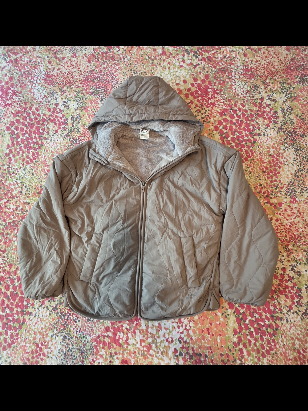 Avalanche Taupe Quilted Hooded Puffer Jacket